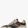 Man Voile Blanche | Shine. - Leather And Fabric Sneakers - Beige-Black - Shoes - Man