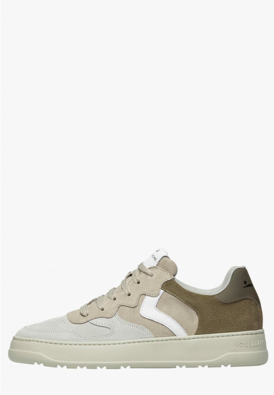 Man Voile Blanche | Layton 01 - Suede Sneakers - Beige - Shoes - Man