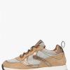 Woman Voile Blanche | Marple - Nubuck Leather And Felt Sneakers - Brown-Grey-Bronze - Shoes - Woman