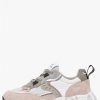 Woman Voile Blanche | Club105. - Leather And Fabric Sneakers - Powder Pink-Grey - Shoes - Woman