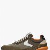 Man Voile Blanche | Qwark Hype Man - Leather And Fabric Sneakers - Army Green - Shoes - Man