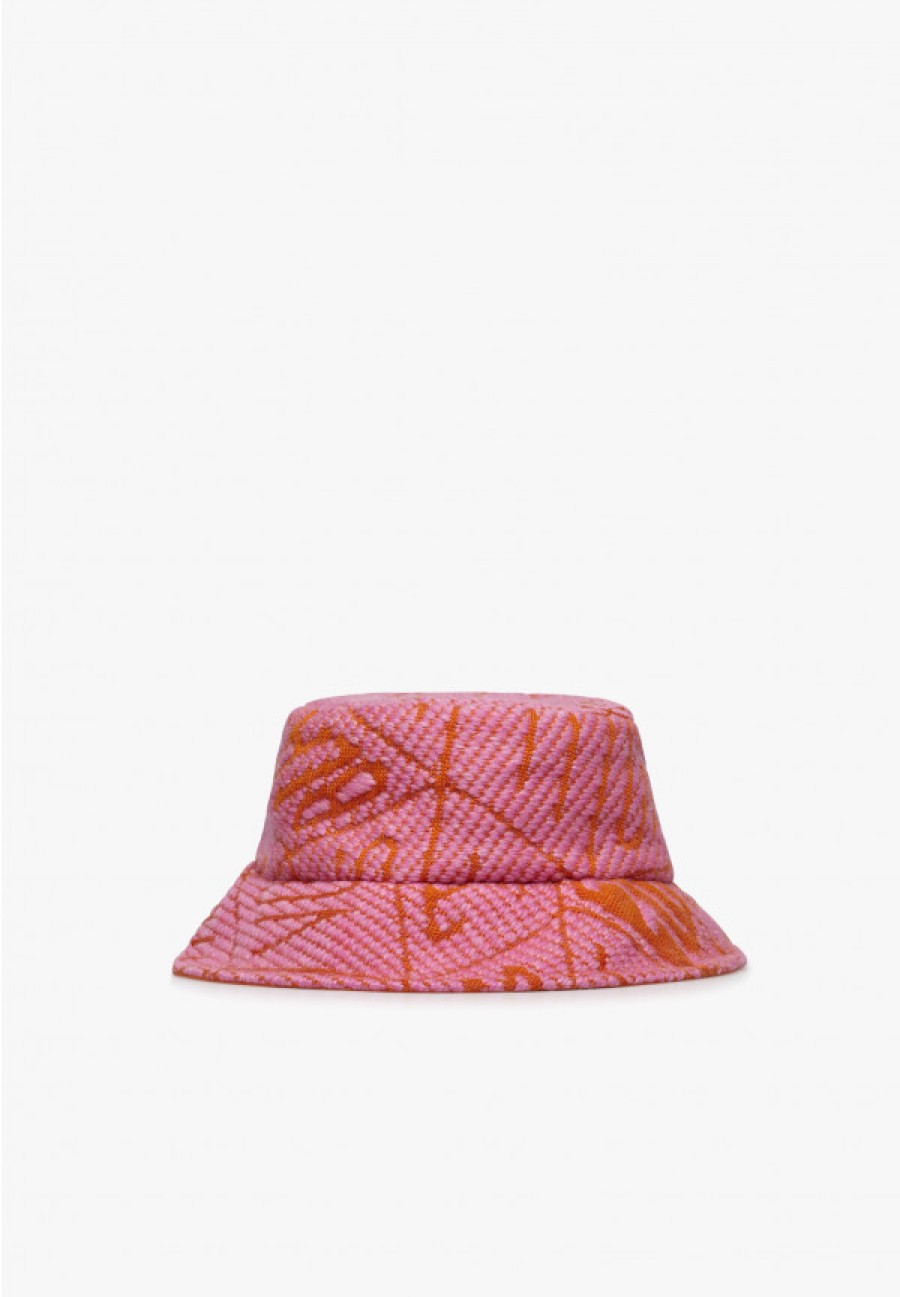 Woman Voile Blanche | Kiki - Fabric Hat - Fuchsia-Orange - Accessories - Woman