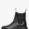 Woman Voile Blanche | Tanky Beat - Leather Boots - Black - Shoes - Woman