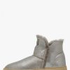 Woman Voile Blanche | Land - Leather Boots - Grey - Shoes - Woman