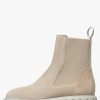 Woman Voile Blanche | Grenelle Chelsea - Suede Ankle Boots - Beige - Shoes - Woman