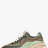 Woman Voile Blanche | Pixie - Leather And Fabric Sneakers - Green-Army Green - Shoes - Woman