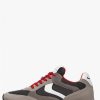 Man Voile Blanche | Storm - Leather And Fabric Sneakers - Grey-Red - Shoes - Man