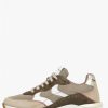 Woman Voile Blanche | Fresh - Leather And Suede Sneakers - Beige-Army Green - Shoes - Woman