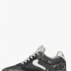 Man Voile Blanche | Storm Race - Leather And Fabric Sneakers - Charcoal Grey - Shoes - Man