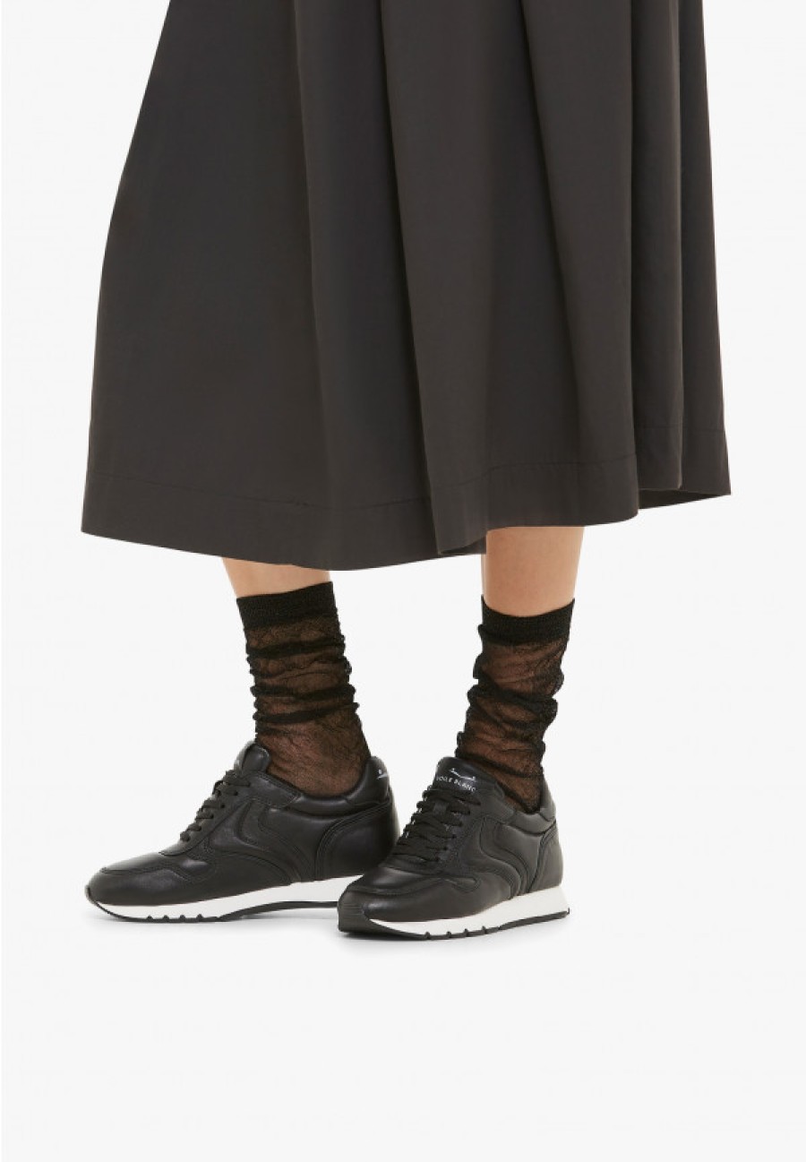 Woman Voile Blanche | Julia Pump - Nappa Leather Sneakers - Black - Shoes - Woman