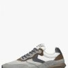 Man Voile Blanche | Qwark Hype Man - Leather And Fabric Sneakers - Grey - Shoes - Man