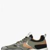 Man Voile Blanche | Club18. - Suede And Fabric Sneakers - Army Green-Grey - Shoes - Man