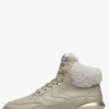 Woman Voile Blanche | Qwark High Woman Fur - Suede Ankle Sneakers - Beige - Shoes - Woman