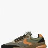 Man Voile Blanche | Qwark Hype Man - Leather And Fabric Sneakers - Army Green-Black - Shoes - Man