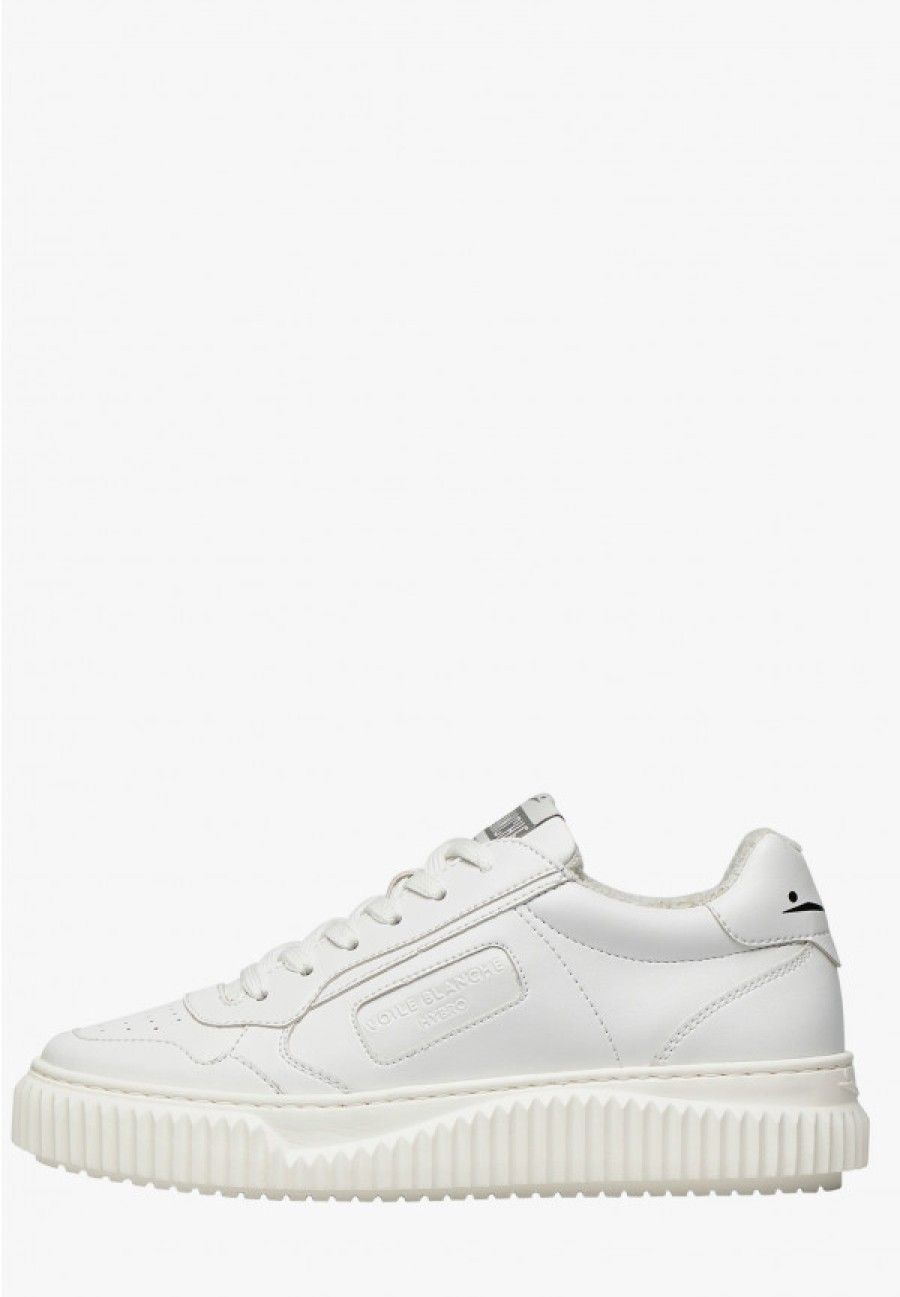 Woman Voile Blanche | Bio-Based Leather Sneakers White -Hybro City Woman