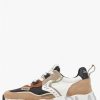 Woman Voile Blanche | Club105. - Suede And Fabric Sneakers - Beige-White - Shoes - Woman