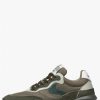 Man Voile Blanche | Qwark Hype Man - Leather And Fabric Sneakers - Brown-Green - Shoes - Man