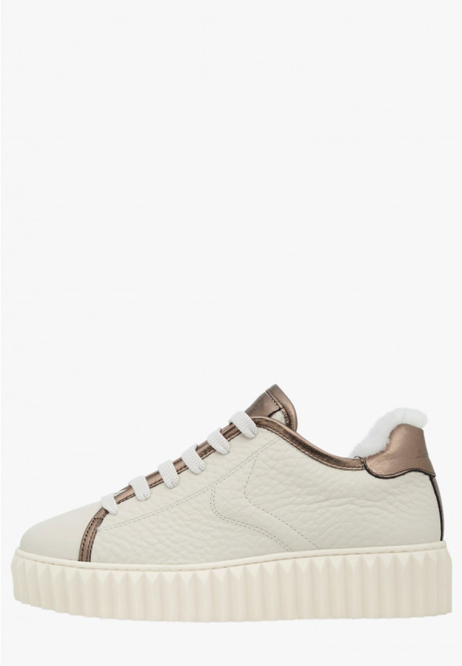 Woman Voile Blanche | Hybrid Sneaker In Calfskin White -Adele