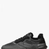 Man Voile Blanche | Qwark Hype Fur Man - Leather And Fabric Sneakers - Black-Charcoal Grey - Shoes - Man